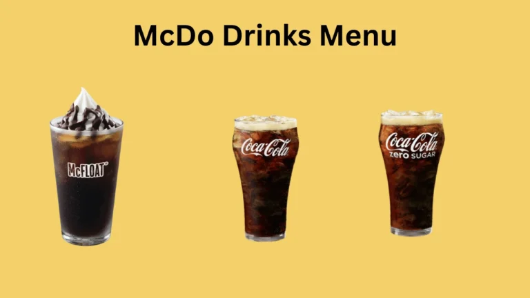 McDo Drinks Menu