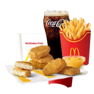 6-pc Chicken McNuggets Large Meal w Fries, Drink & Cajun Sauce Mcdo menu:6-pc Chicken McNuggets Large Meal w Fries, Drink & Cajun Sauce