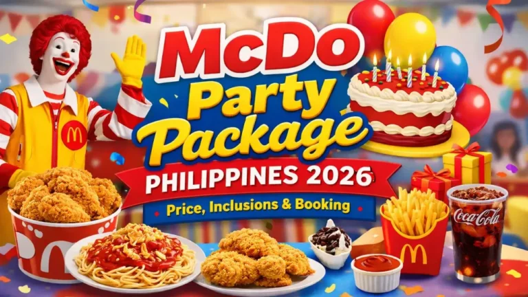 McDo Party Package Philippines 2025 Price List & Inclusions